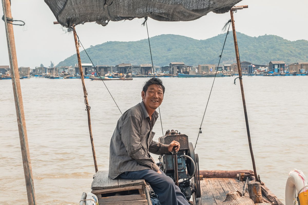 A ferry fetches locals as well as tourists between the islands near Chaozhou