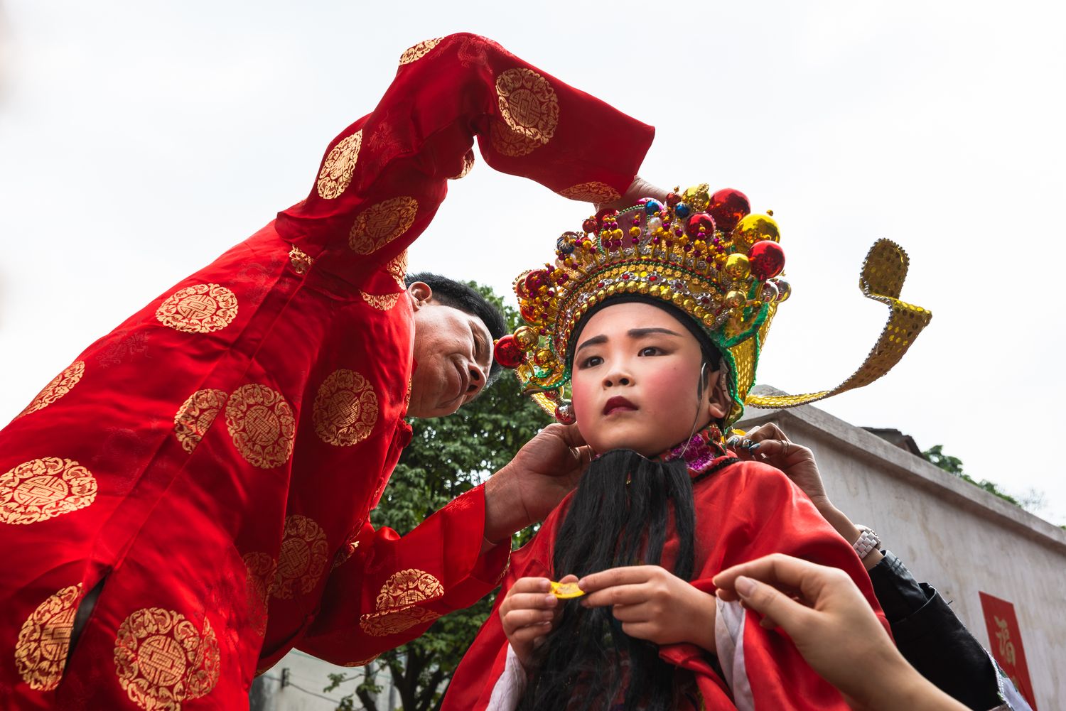 Cantonese God of Wealth parade Chinese New Year