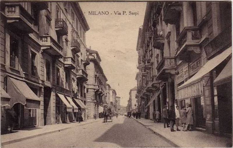 Vintage photo of Milan Chinatown in 1928