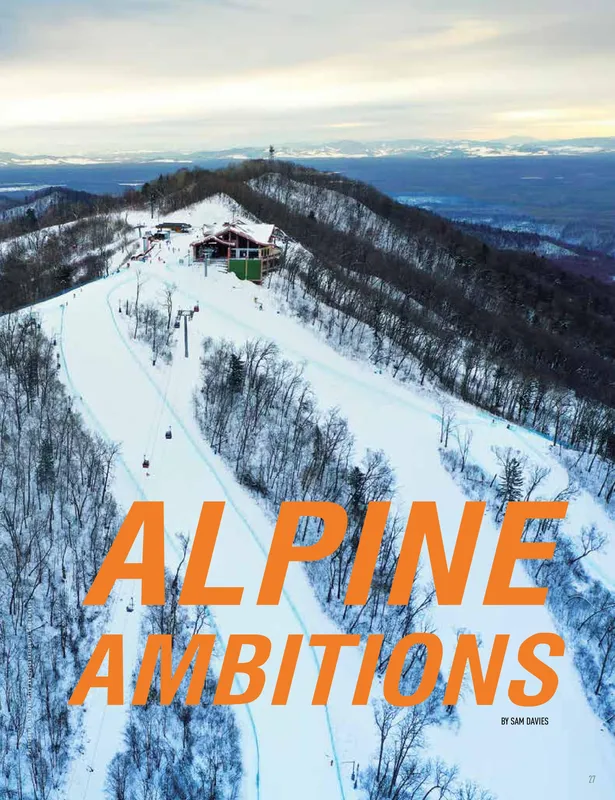 "Alpine Ambitions" is the cover story of Alpine Ambitions that discusses China's growing snow sports industry.