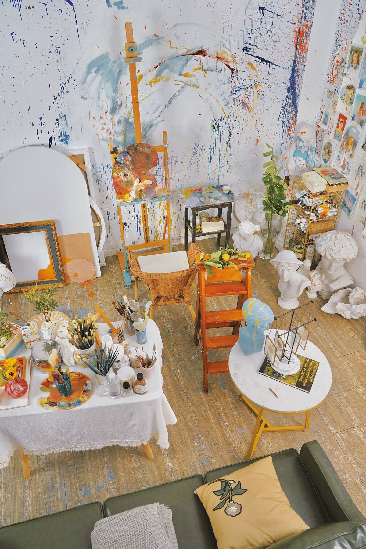 A corner of Zhao’s studio