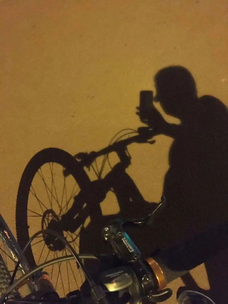 Mr. Sun riding a bike at night (Sun)