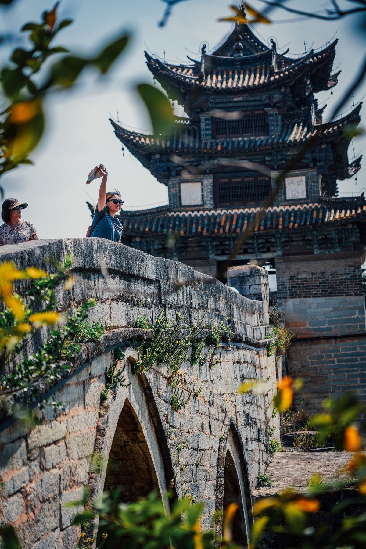 Shuanglong (“Double Dragon”) Bridge ancient bridge in Jianshui, stone bridge, China