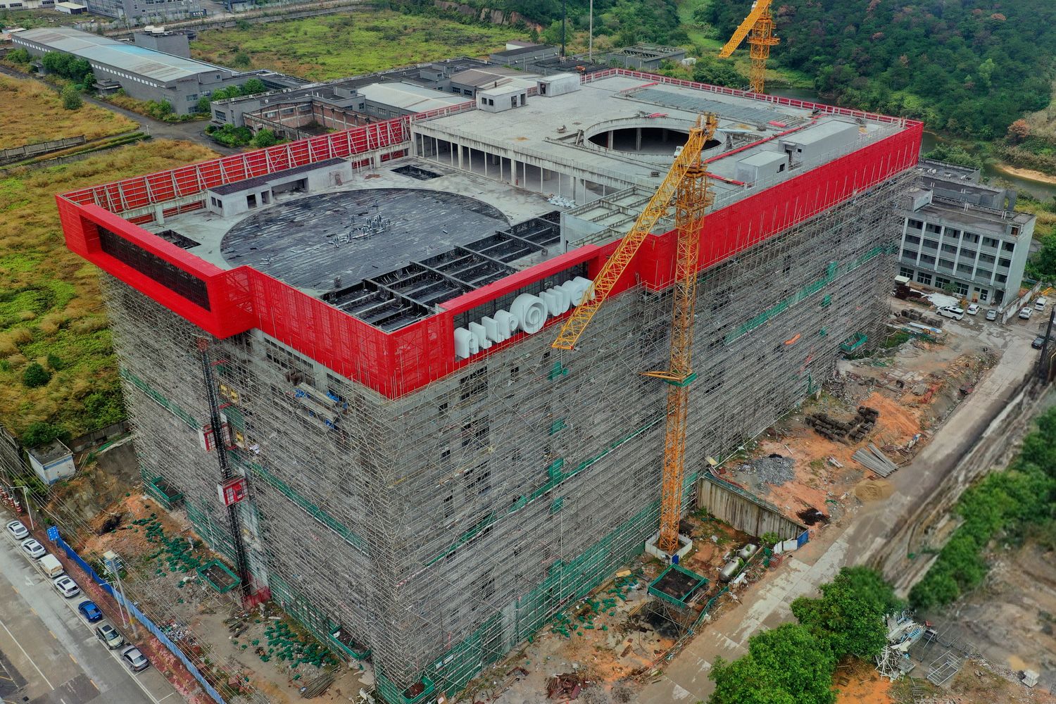 industrial park, construction in China, automation