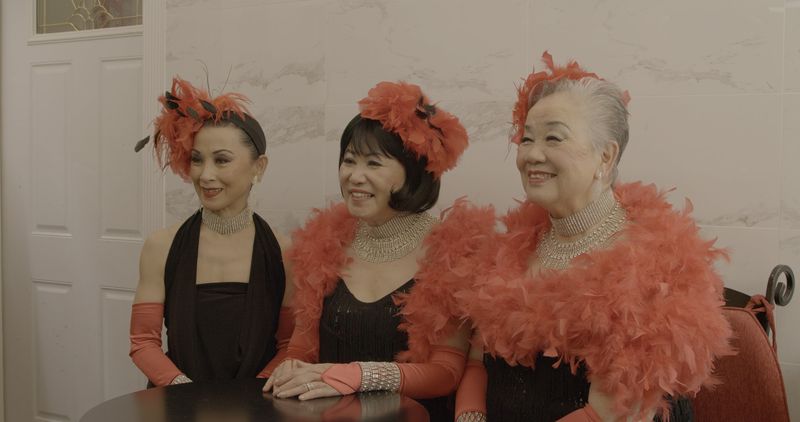 From left to right, Chinese diaspora actresses Mimi Chen, Cynthia Yee, and Emily Chen in "Women's World."