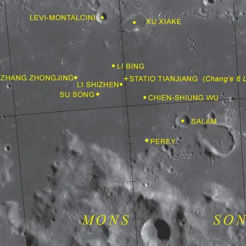 Chinese names on the moon