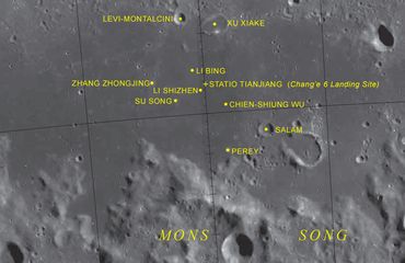 Chinese names on the moon