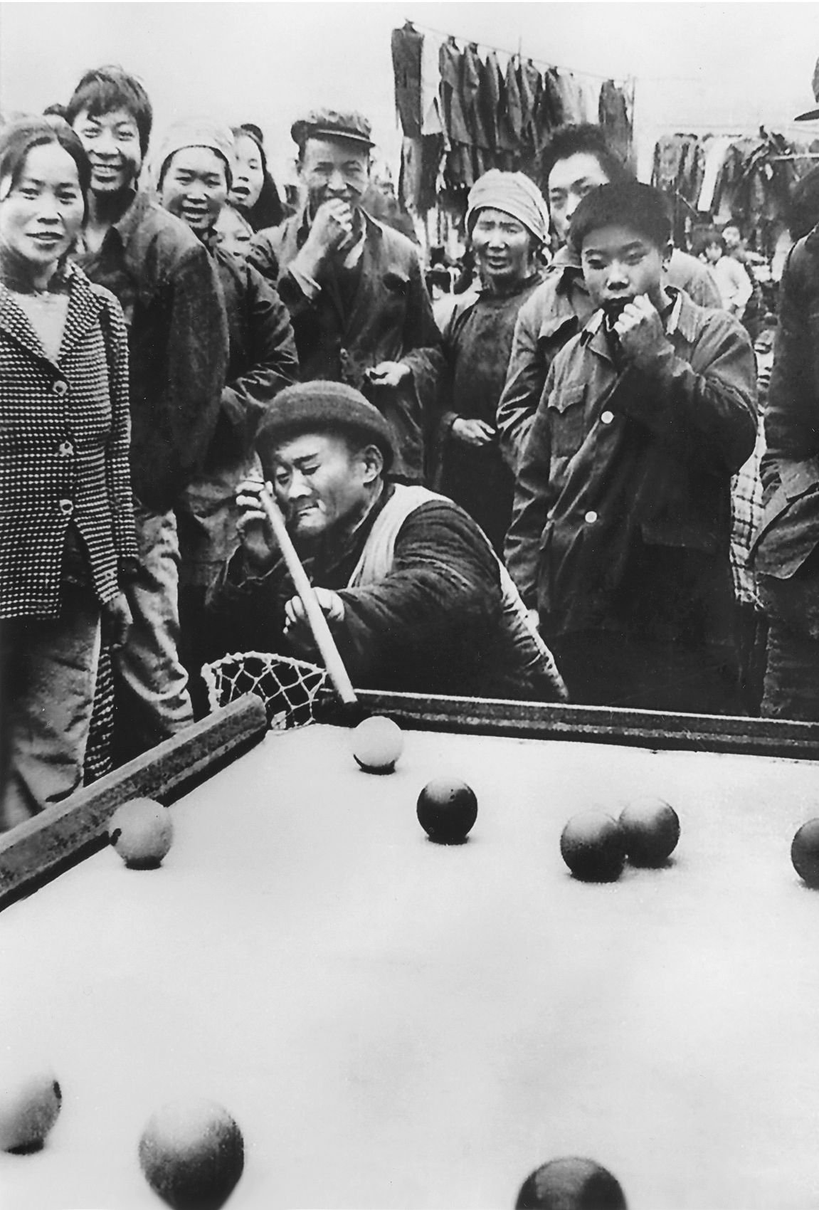 Pool players in the 1980s