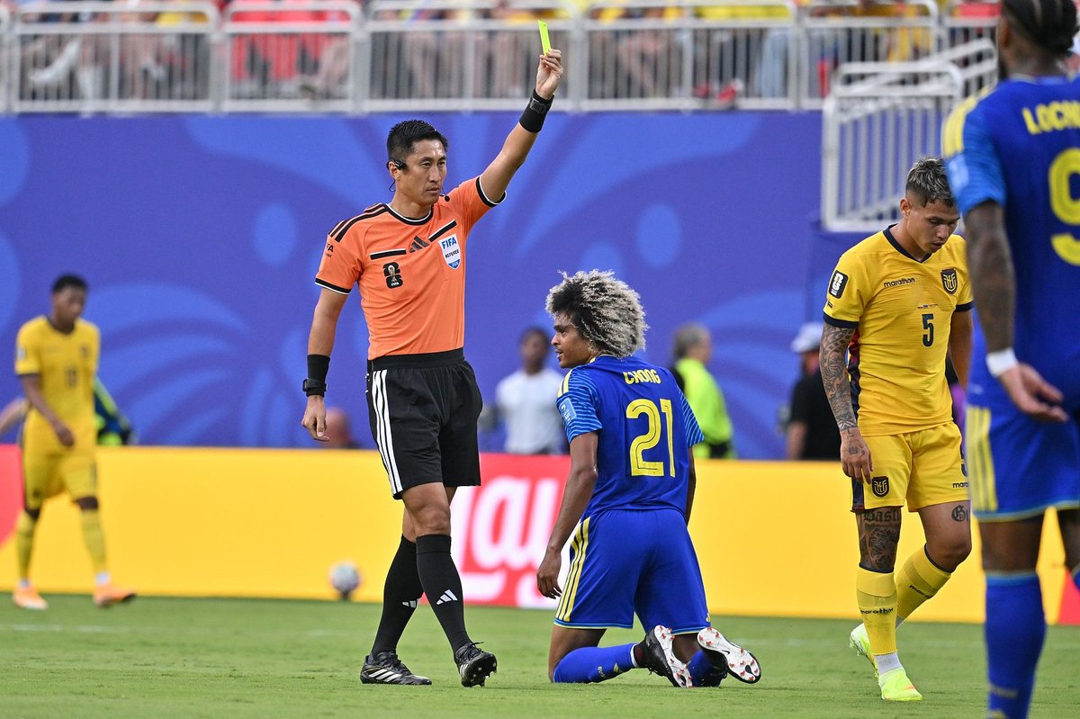 Ma Ning issued six yellow cards when officiating the game between Ecuador and Curaçao during this World Cup