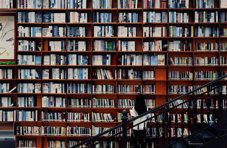 Chinese woman looking at books in bookstore, book influencer business china
