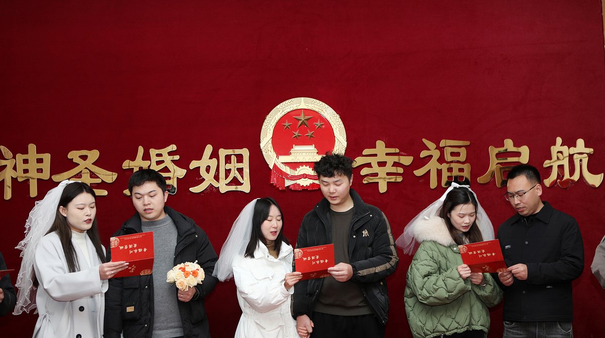 declining marriage rate in China