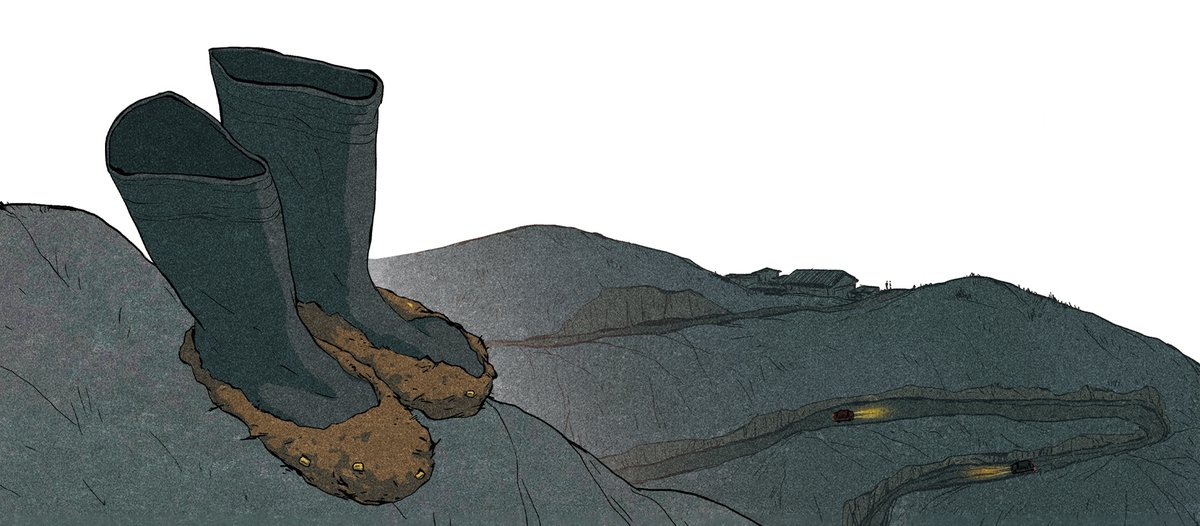 illustration of rubber boots