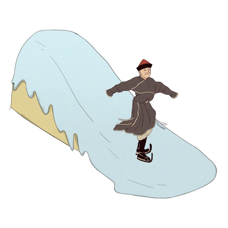 Downhill ice skating (打滑挞)