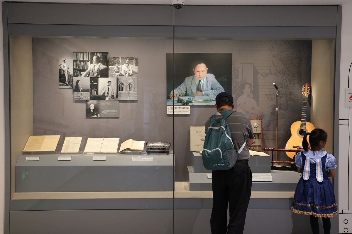 Visitors learn about Qian Xuesen’s legacy at the Qian Xuesen Library & Museum at Shanghai Jiaotong University