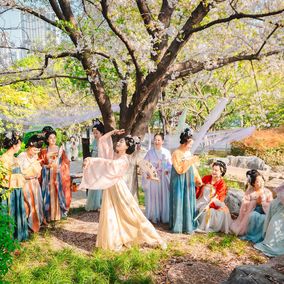 Hanfu enthusiasts Spring in Wuhan