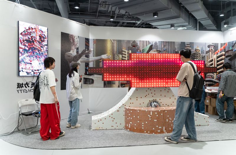Huang's booth at ARTPHILE in Beijing in early May 2024
