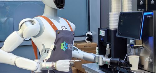 Humanoid robot in Shenzhen makes coffee