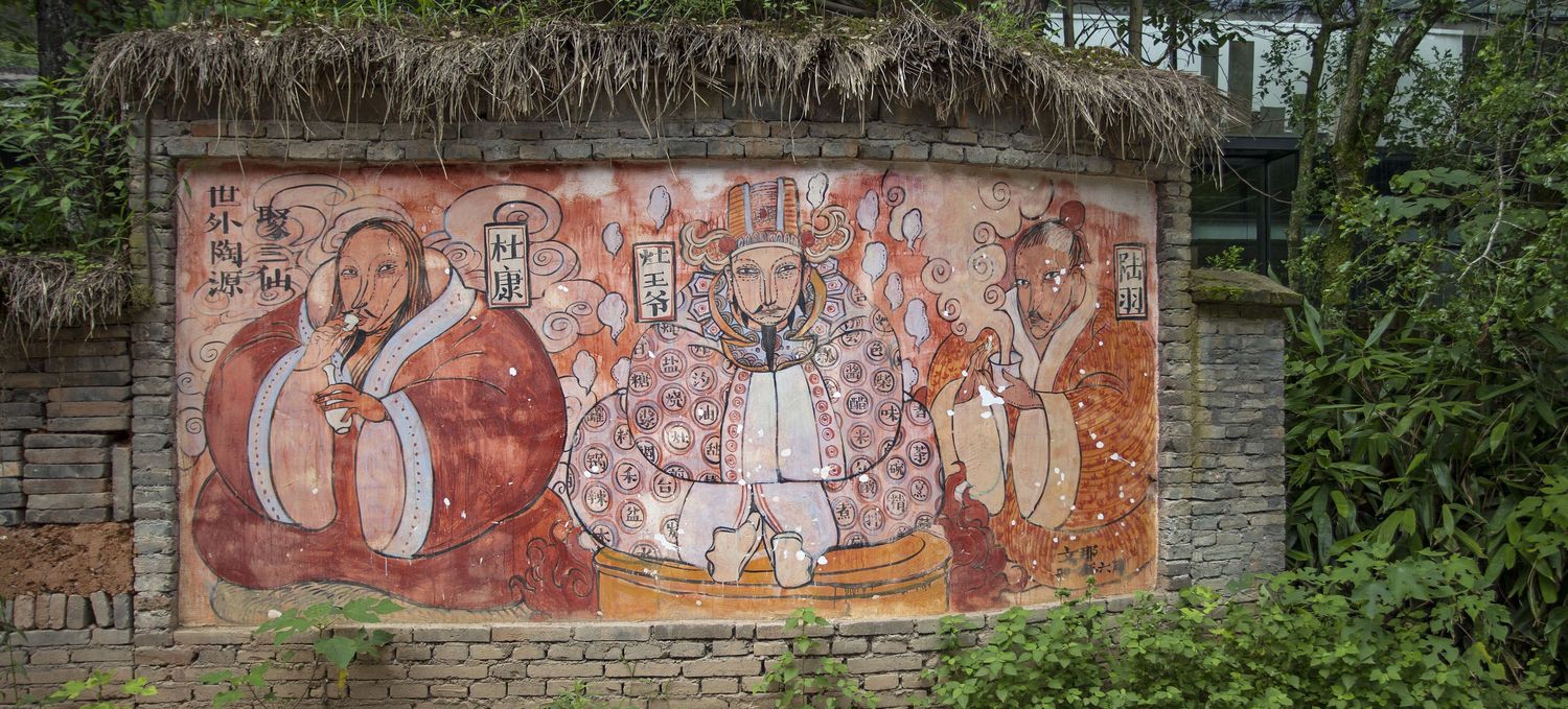 Wen Na’s first deity mural in Jingdezhen