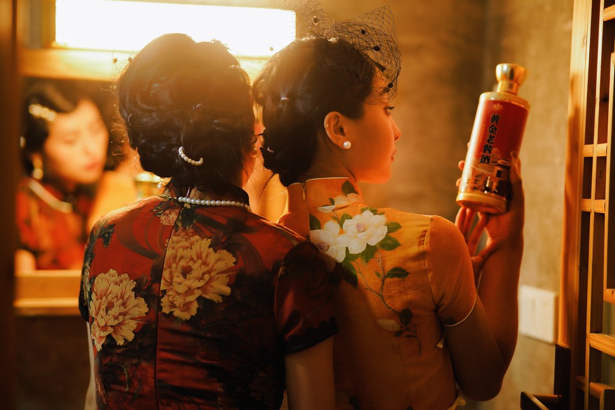 Liquor advertisements often use beautiful female models to convey a sense of luxury