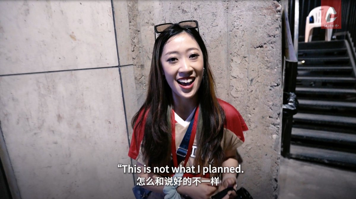 TWOC’s editor Hayley Zhao in the first-ever pro wrestling match in Beijing