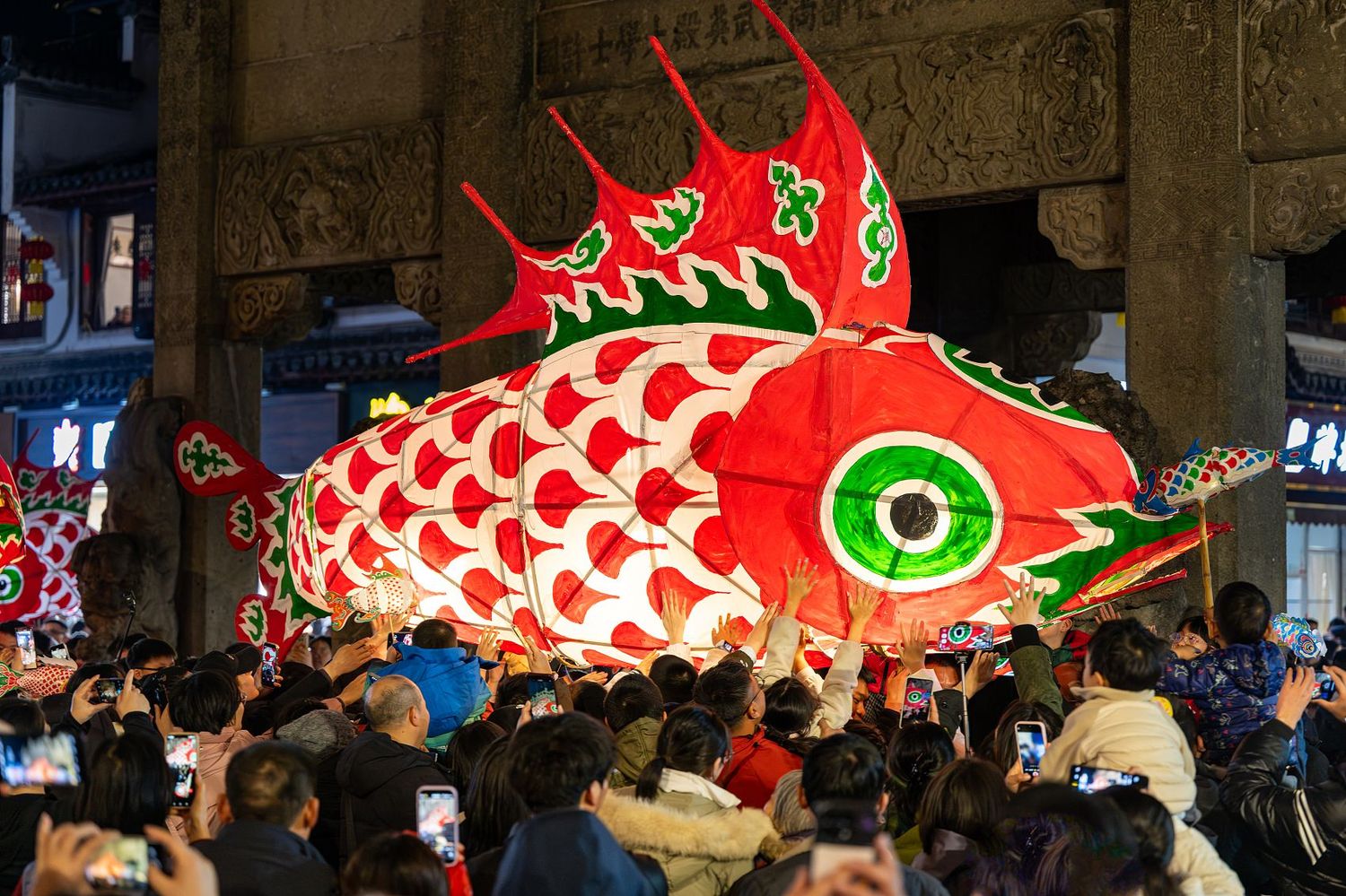 good luck and fortune, fish lantern