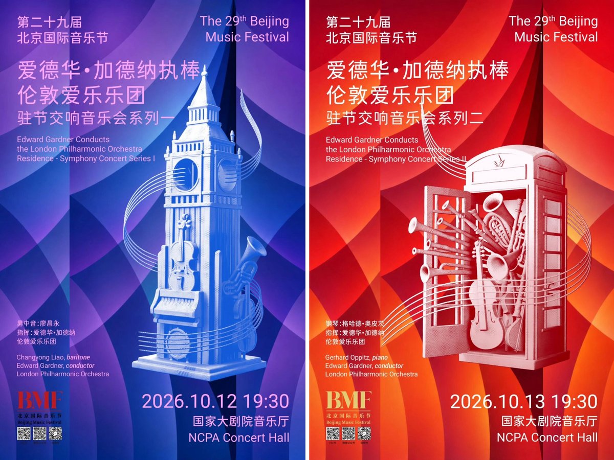 Poster of London Philharmonic Orchestra for the Beijing Music Festival