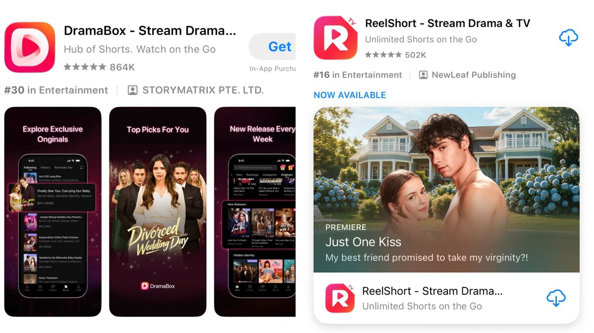 DramaBox and ReelShorts are two of the leading micro-drama platforms overseas