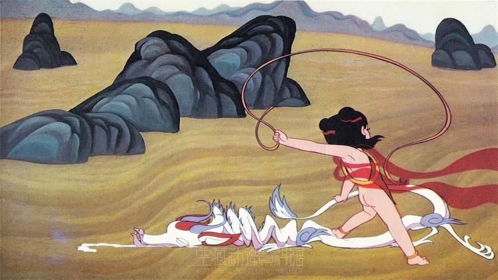 Scene from 1979 animated film Ne Zha Conquers the Dragon King