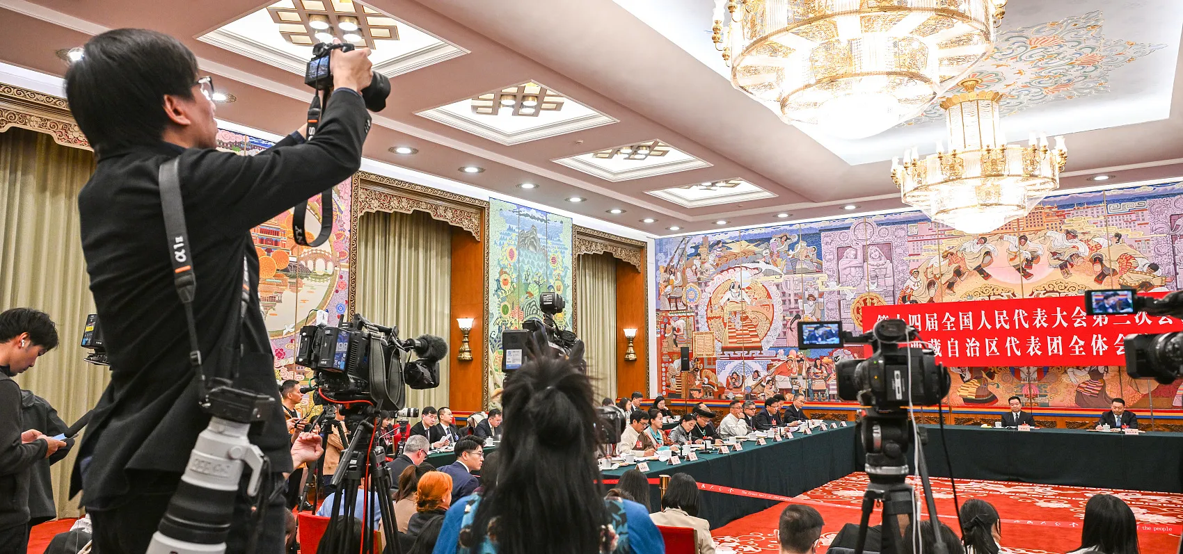 Reporters at 2025 Two Sessions Beijing