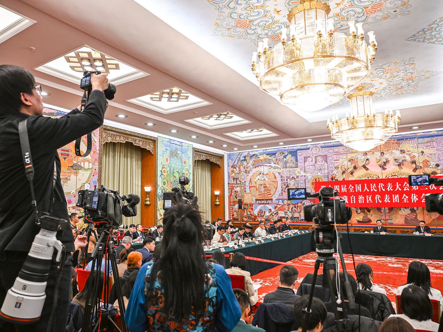 Reporters at 2025 Two Sessions Beijing