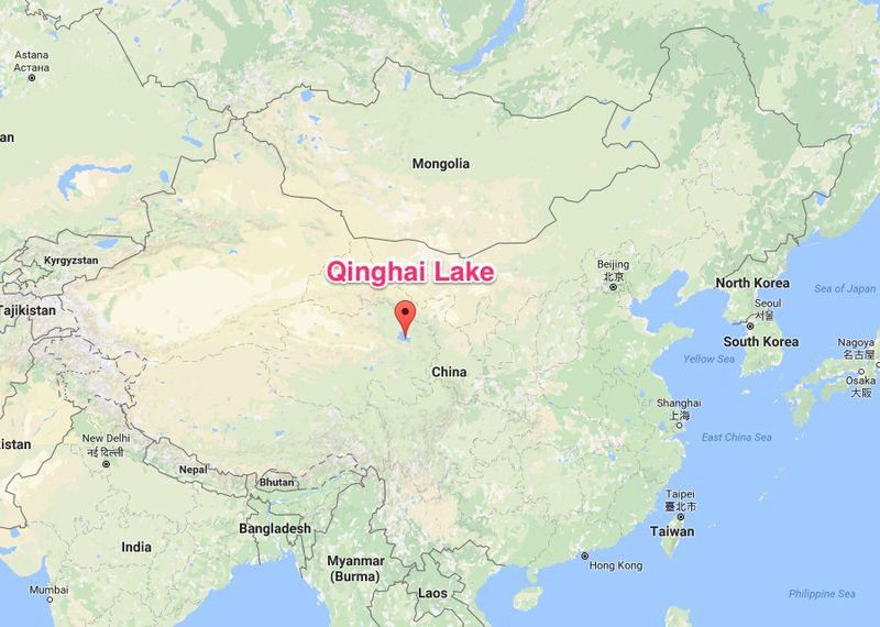 qinghai lake map