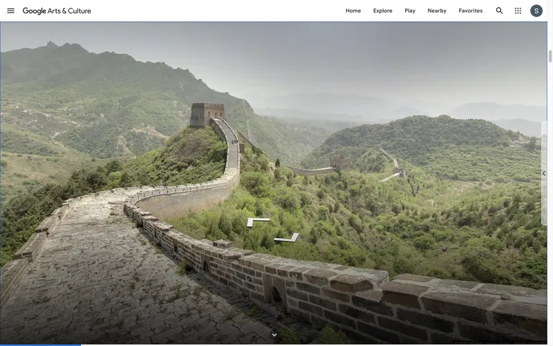 A Google Street View showing the Great Wall
