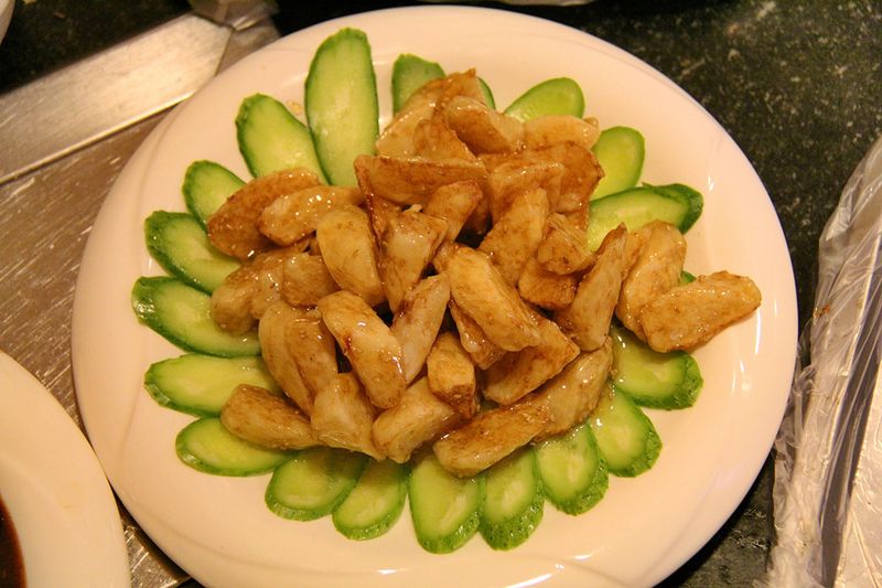 Candied Chinese Yam, with cooking technique "basi", best dishes of shandong cuisine