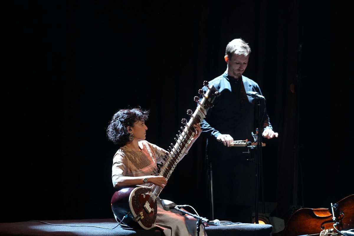 Sitar virtuoso Anoushka Shankar and her fellow musicians took the stage at the Poly Theatre on October 14