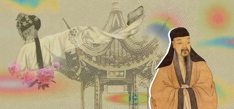 Illustration of Ming Dynasty writer Tang Xianzu, also known as China's Shakespeare of the East