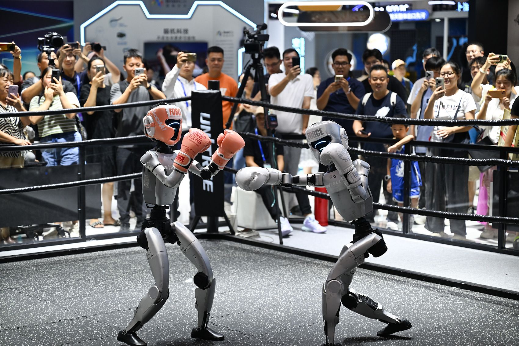 Unitree Robotics robots boxing in China