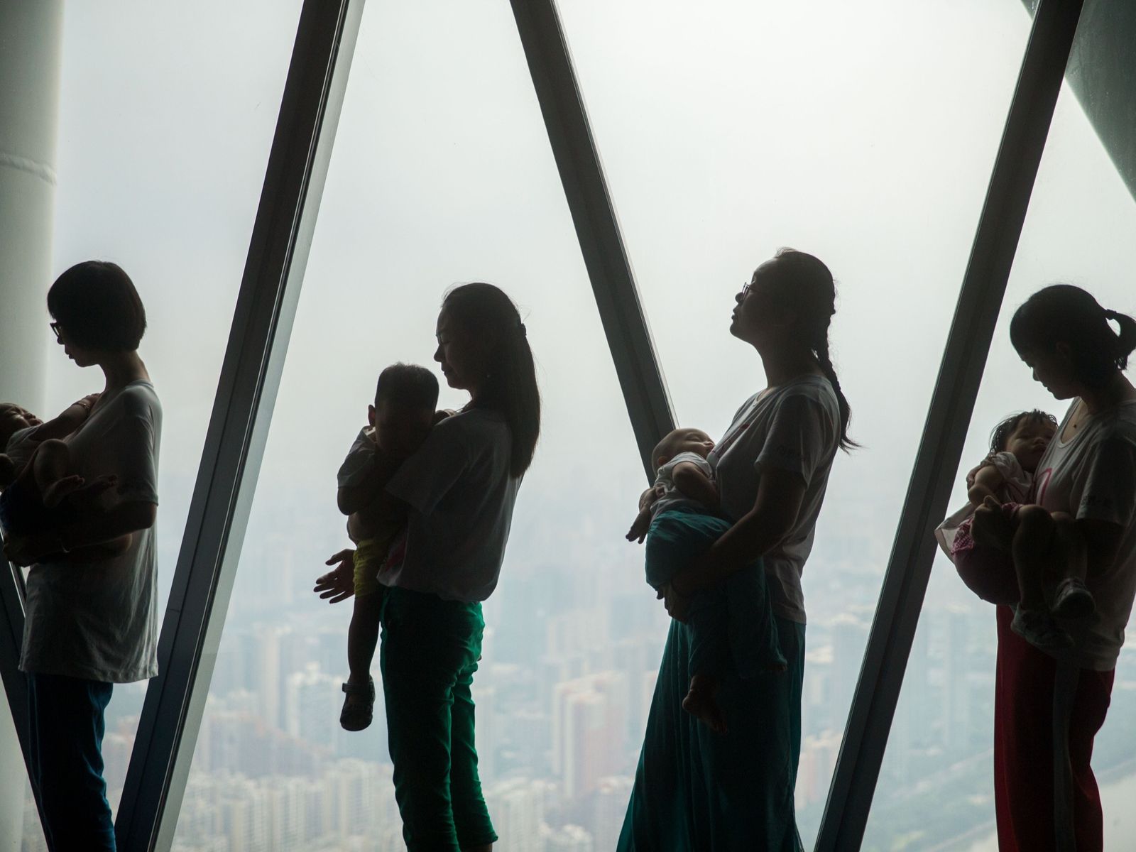 Breastfeeding mothers line up