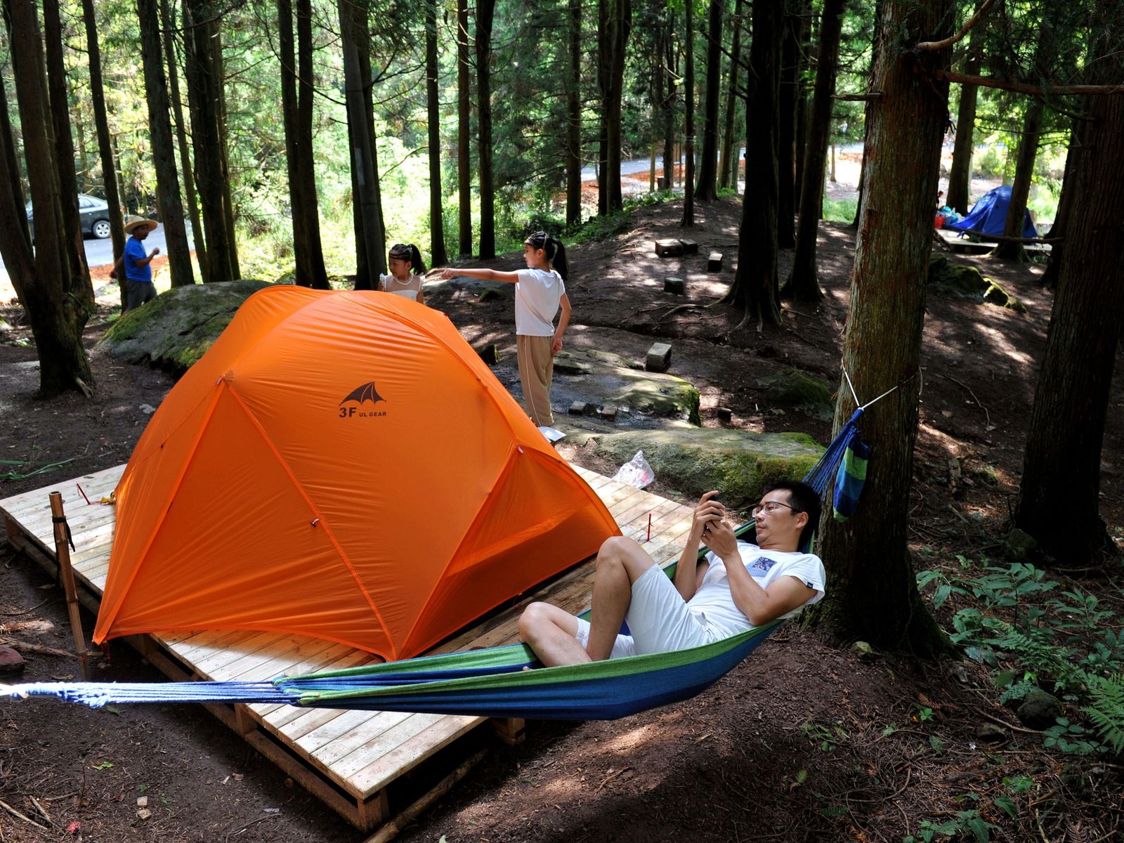 Campers in Jinhua, Zhejiang