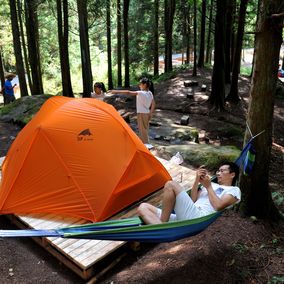 Campers in Jinhua, Zhejiang