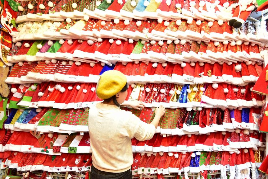 Christmas market in Yiwu, China