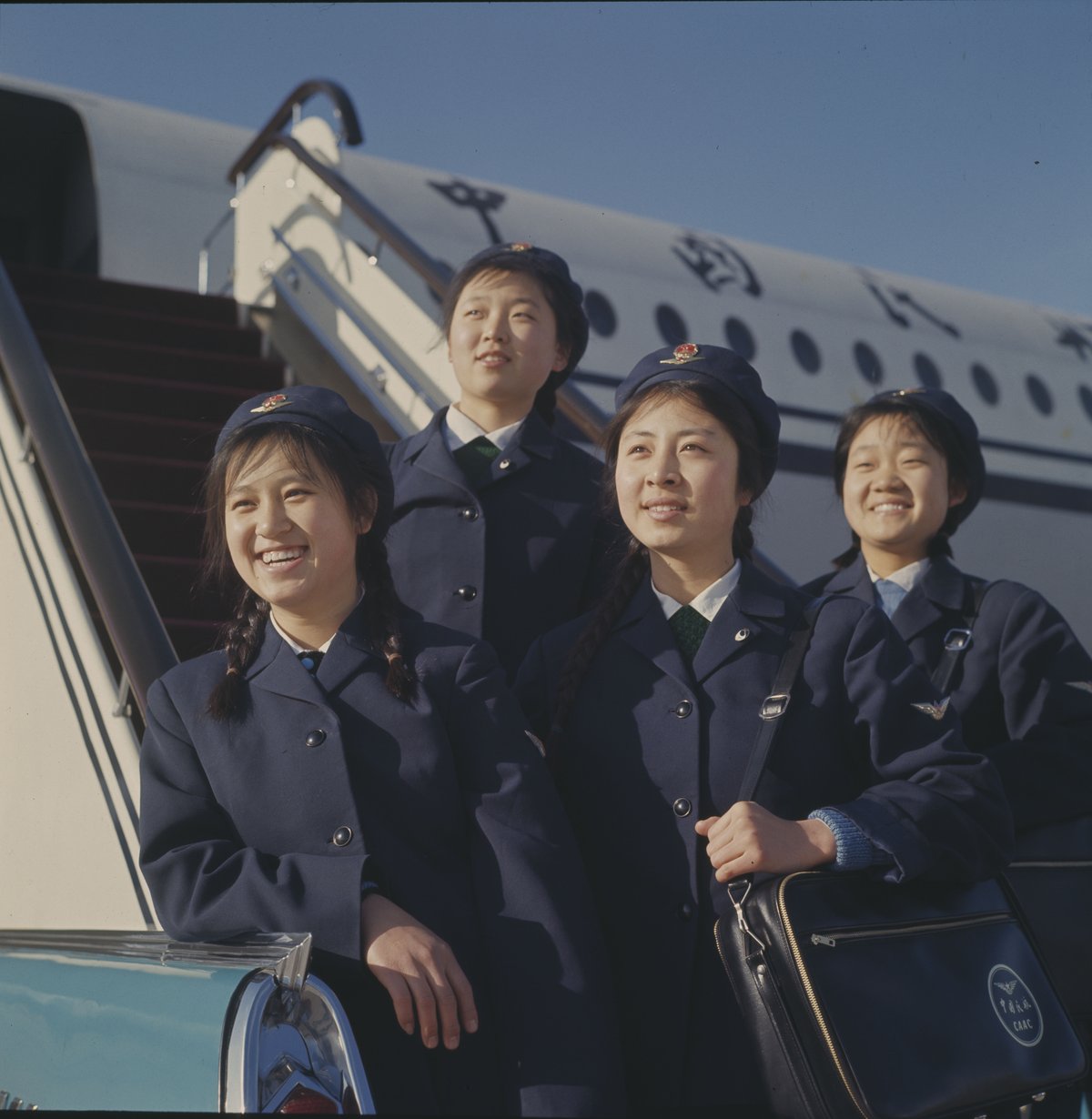 Female flight attendants in the 1970s