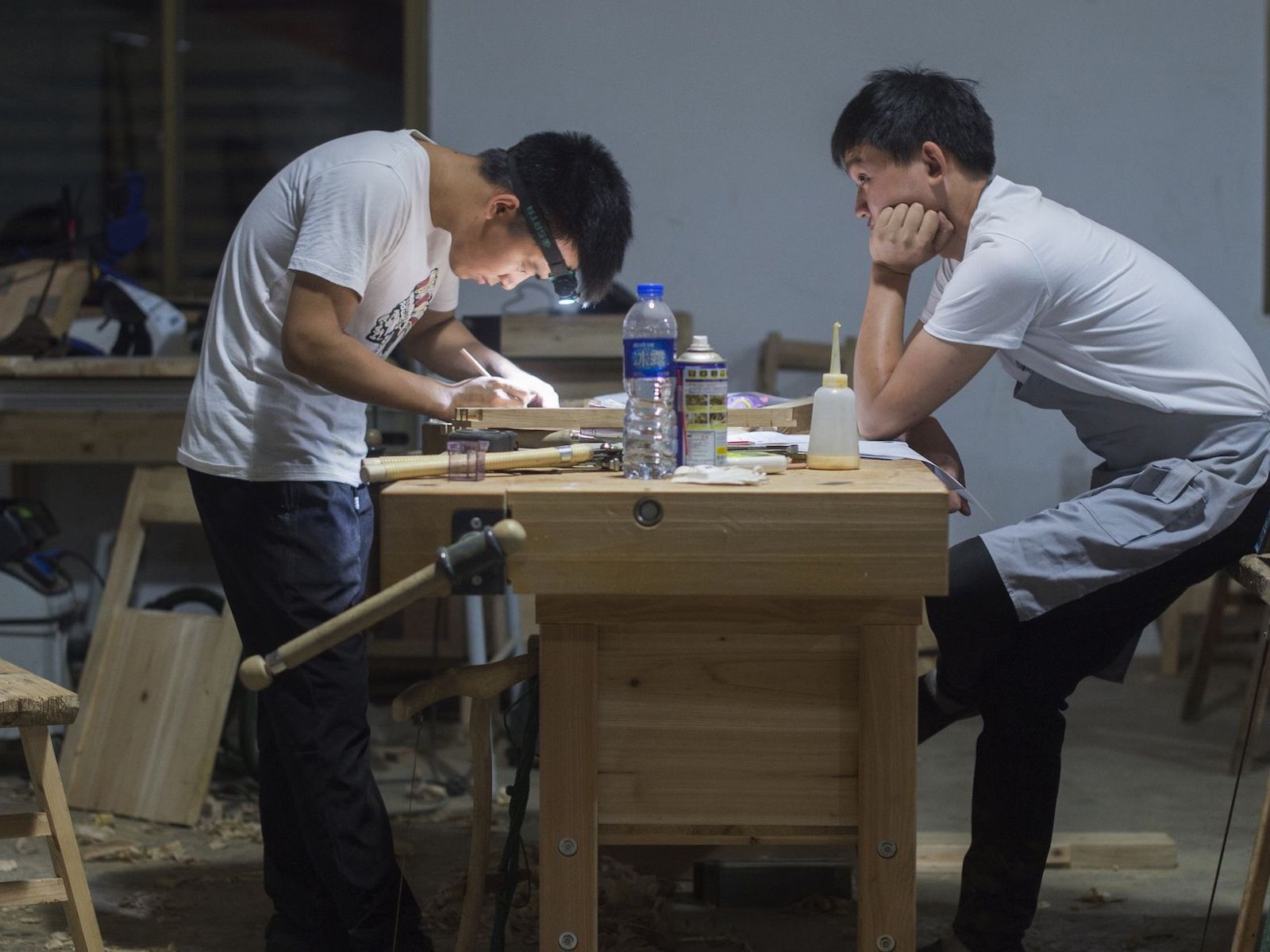 Two Chinese vocational students