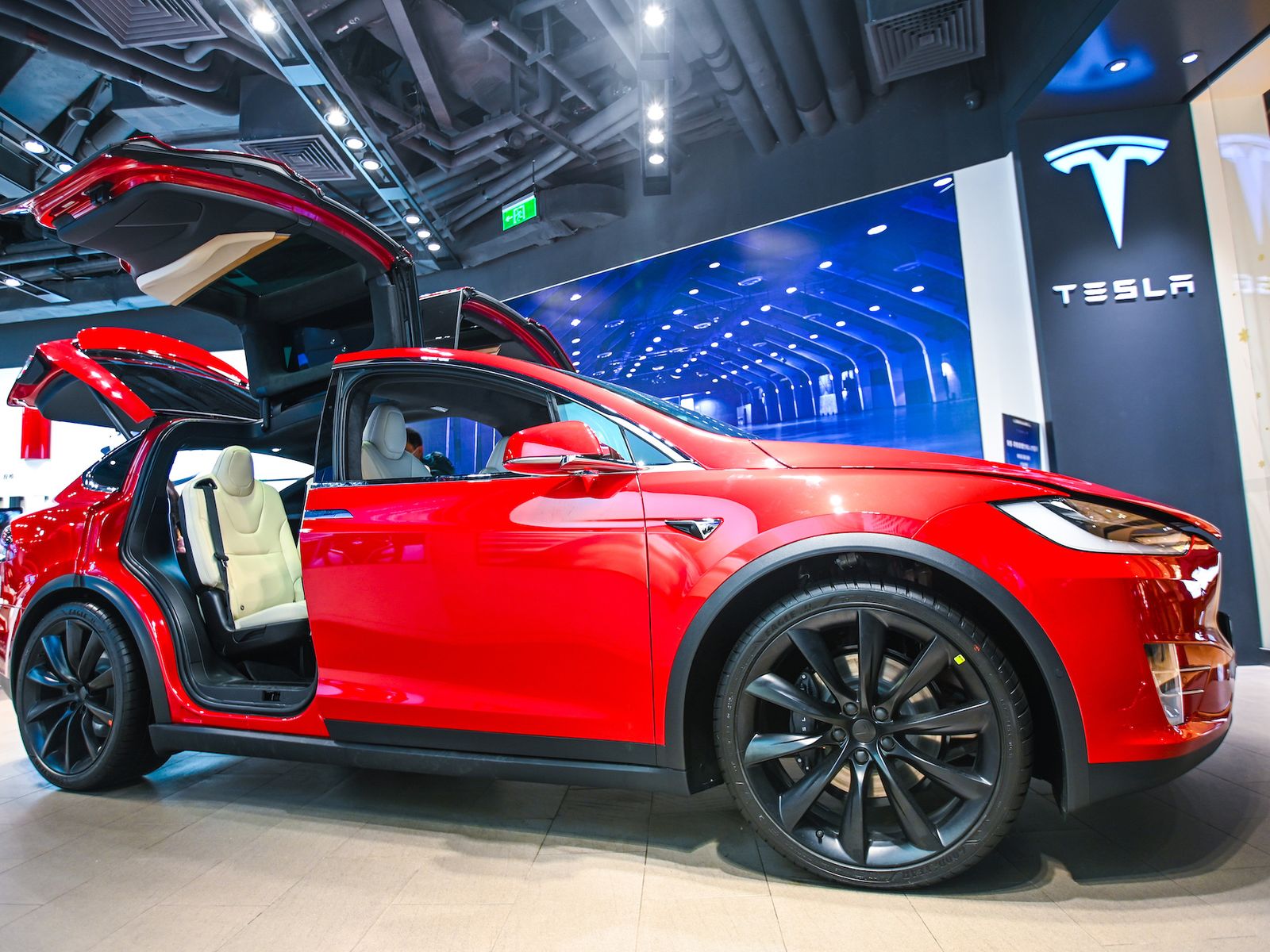 Tesla X on display at convention