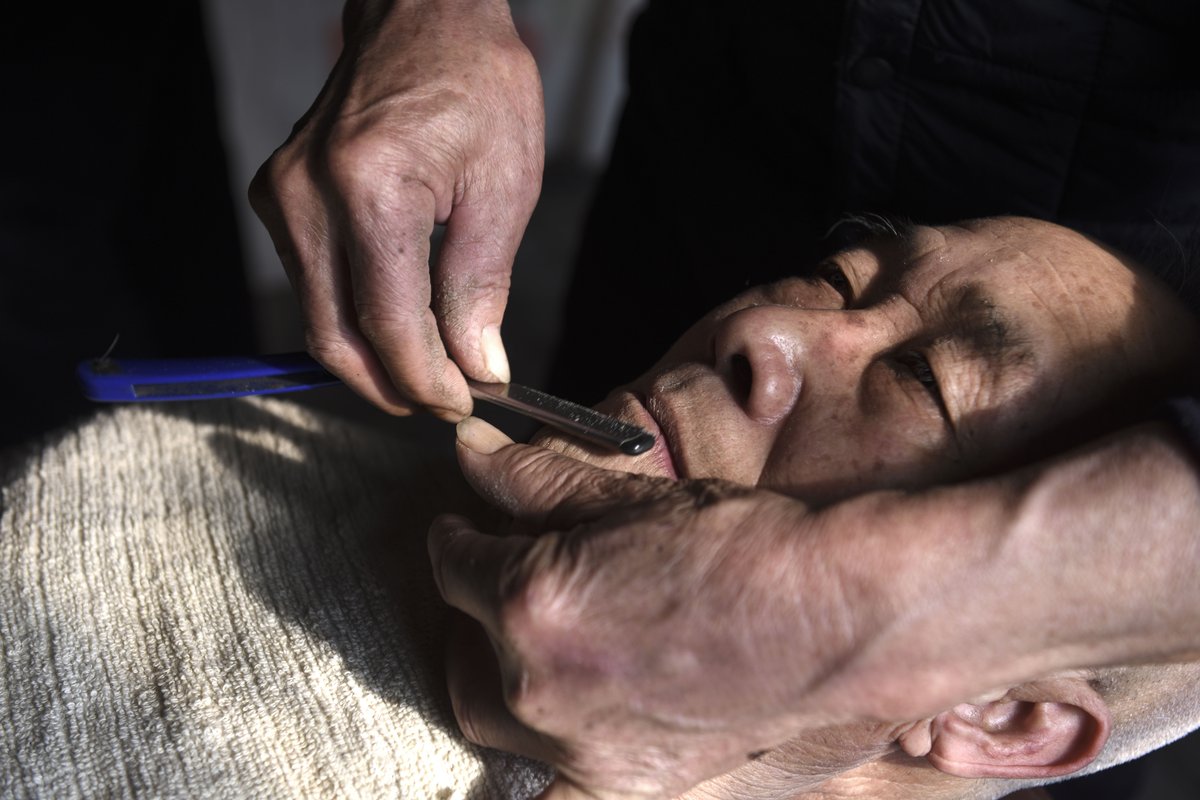 Traditional barbershops tend to offer services such as shaving and ear-cleaning in addition to hair-styling