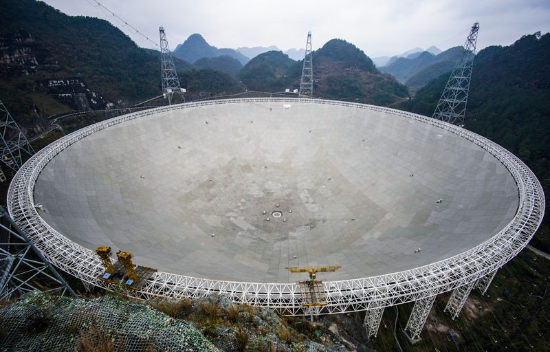 The 500-meter FAST telescope in China’s Guizhou province