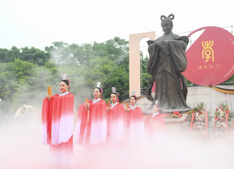 Performers in Shaoxing, Zhejiang perform a sacrificial dance