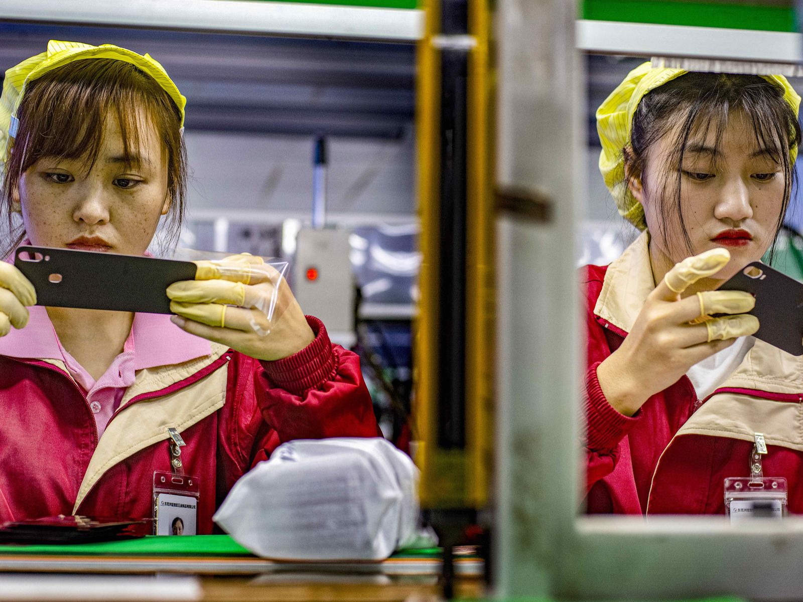 Female workers in a cellphone factory Dongguan factory