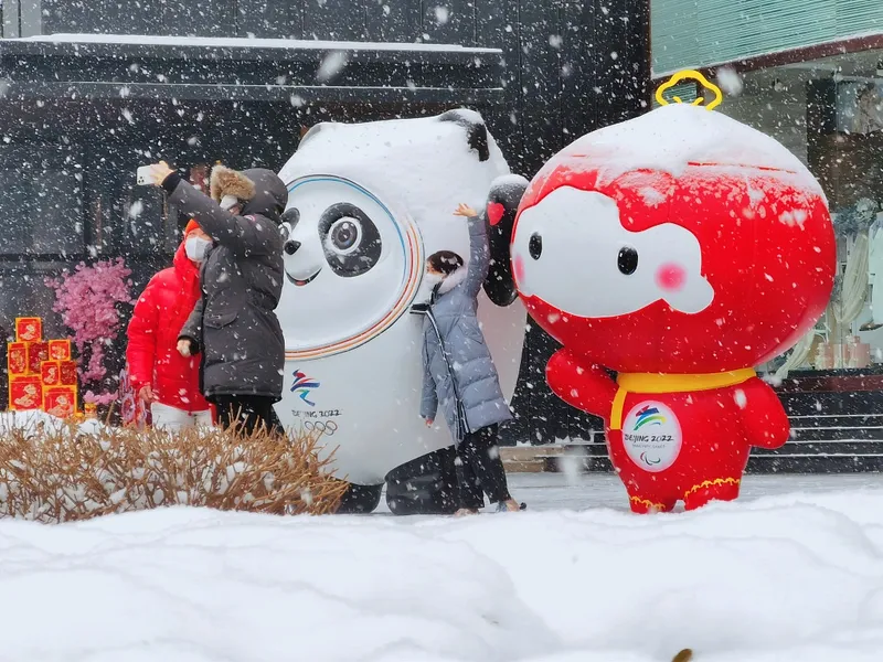 Beijing Winter Olympic Games mascots Bing Dwen Dwen and Shuey Rong Rong