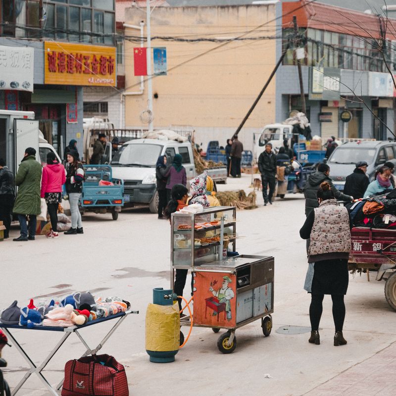 A market in Dingxi, Gansu