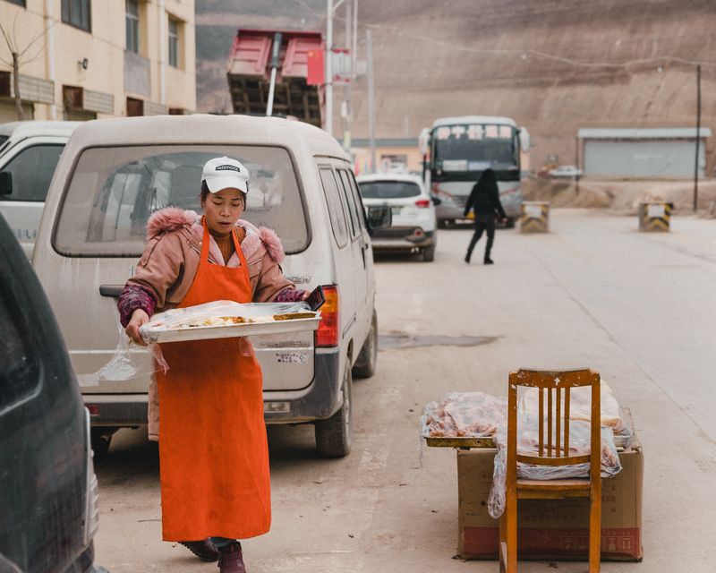Woman working in Dingxi, Gansu